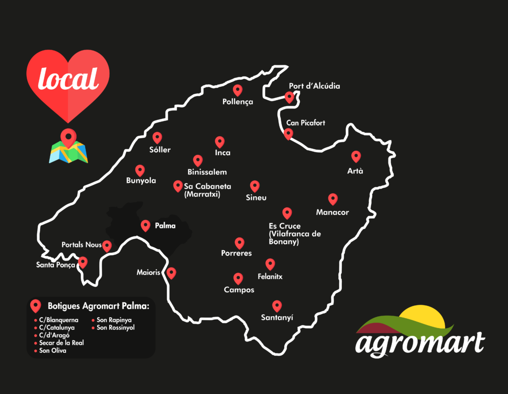 Mapa botigues Agromart Mallorca 2024