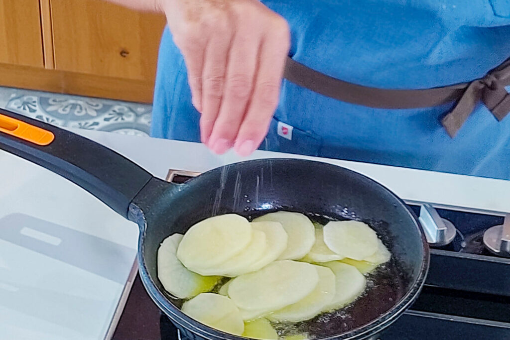 recepta llampuga amb pebres fregim patata Agromart