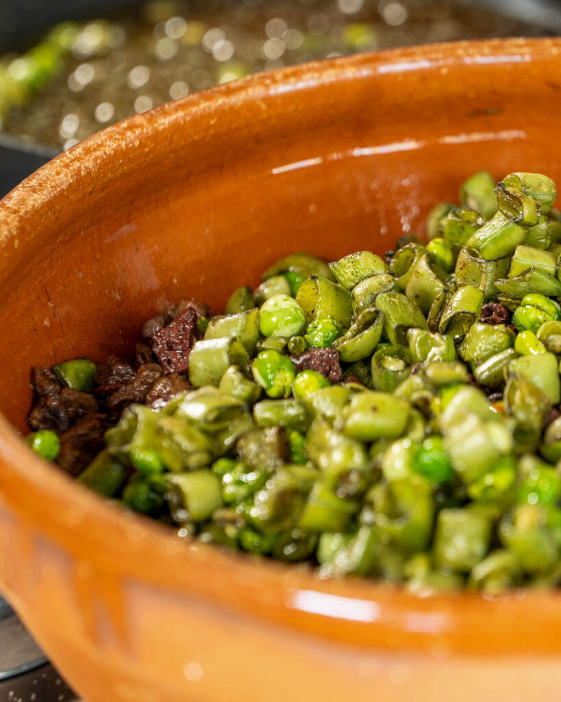 carn i verdures a greixonera Recepta Tradicional Frit de Pasqua Agromart Balear