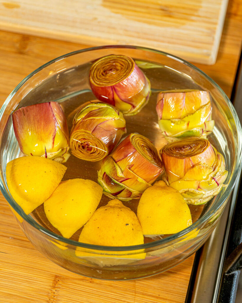 carxofa negre en bany de llimona Recepta Tradicional Frit de Pasqua Agromart Balear